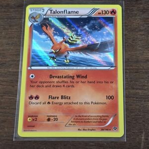 Pokemon Talonflame #28  XY Base - Holo Rare Card 28/146